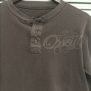 NOT FOR SALE O'Neill Men's Dark Brown Long Sleeve Thermal Henley